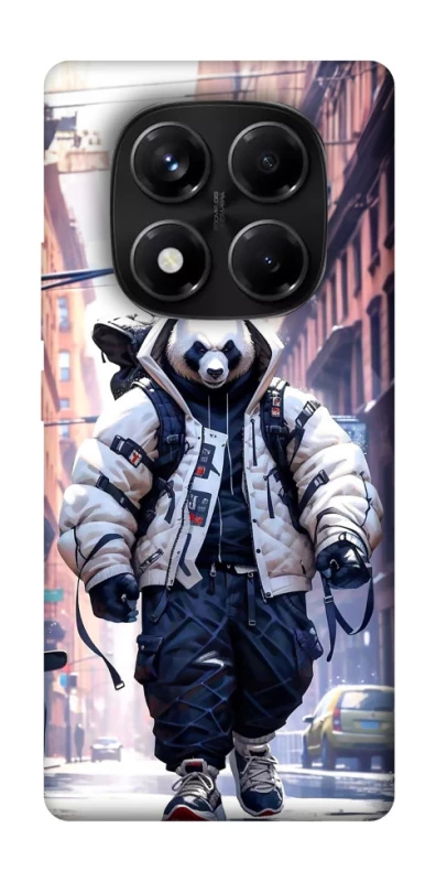 Чехол на Xiaomi Redmi Note 14 Pro 5G Панда курьер фото 1 из 1