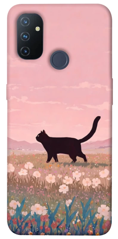 Чохол на OnePlus Nord N100 cat on a field фото 1 з 1