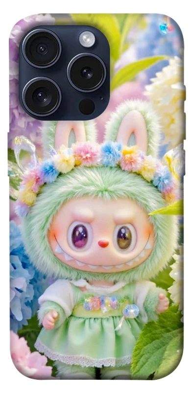 Чохол на Apple iPhone 15 Pro (6.1") Labubu & Flowers ver.2 фото 1 з 1
