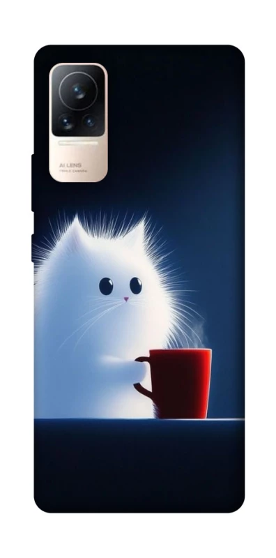 Чохол на Xiaomi Civi 6 Чохол кіт з кавою фото 1 з 1