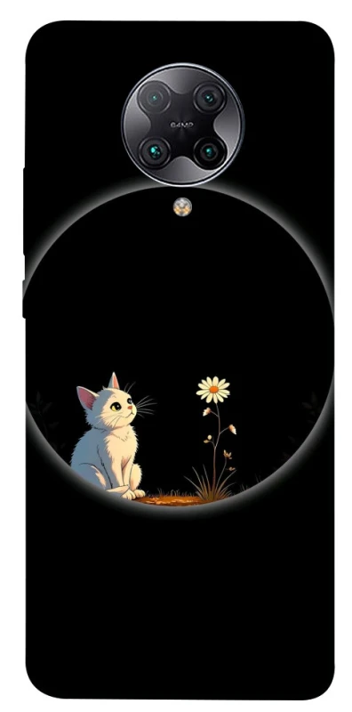 Чехол на Xiaomi Redmi K30 Pro / Poco F2 Pro Cat and flower фото 1 из 1