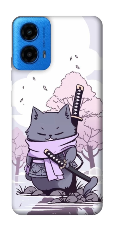 Чохол на Motorola Moto G45 Samurai cat фото 1 Чохол на Motorola Moto G45 Samurai cat фото 1 з 1