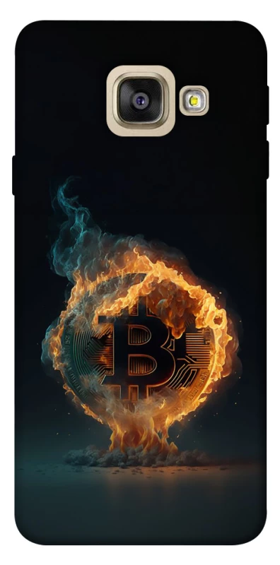 Чехол на Samsung A520 Galaxy A5 (2017) Fire Bitcoin фото 1 из 1