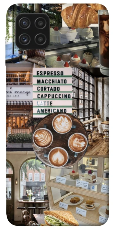 Чохол на Samsung Galaxy A22 4G Coffee collage ver.5 фото 1 з 1