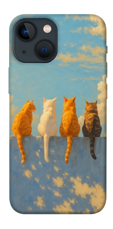 Чохол на Apple iPhone 13 mini (5.4") cats on wall фото 1 з 1