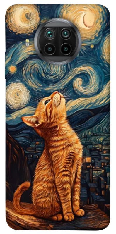 Чохол на Xiaomi Mi 10T Lite / Redmi Note 9 Pro 5G van gogh cat фото 1 з 1