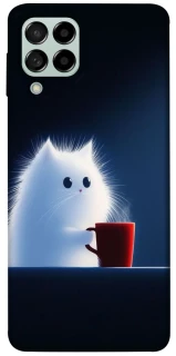 Чехол на Samsung Galaxy M53 5G Чехол кот с кофе фото 1 из 1