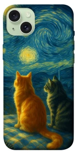 Чехол на Apple iPhone 15 Plus (6.7") Cats under the stars фото 1 из 1