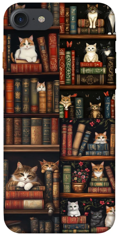 Чехол на Apple iPhone 7 / 8 (4.7") Cats & Books фото 1 из 1