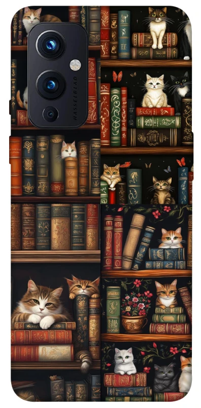 Чехол на OnePlus 9 Cats & Books фото 1 из 1
