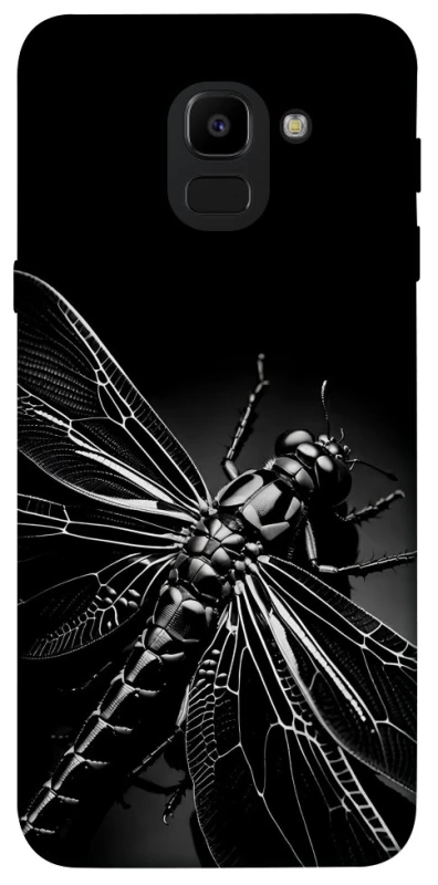 Чехол на Samsung J600F Galaxy J6 (2018) Black dragonfly фото 1 из 1
