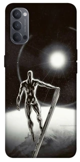 Чехол на Oppo Reno 4 Серебряный сёрфер фото 1 из 1