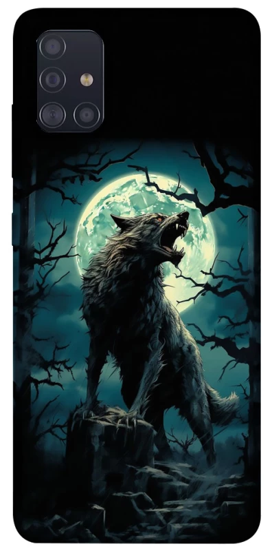 Чохол на Samsung Galaxy A51 Вовк під місяцем фото 1 з 1