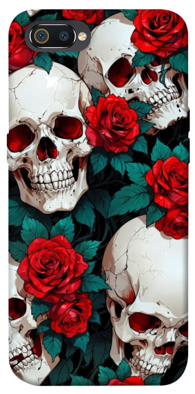 Чохол на Realme C2 skull and rose фото 1 з 1