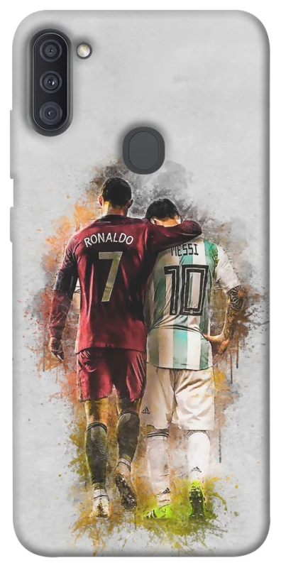 Чехол на Samsung Galaxy A11 Ronaldo и Messi фото 1 из 1
