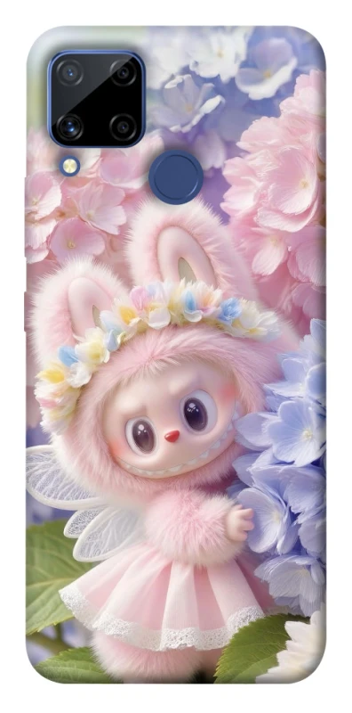 Чохол на Realme C15 Labubu & Flowers ver.1 фото 1 з 1
