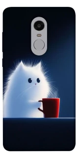 Чехол на Xiaomi Redmi Note 4X / Note 4 (Snapdragon) Чехол кот с кофе фото 1 из 1