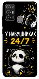 Чехол на ZTE Blade A52 У навушниках 24/7 фото 1 из 1