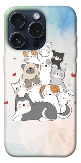 Чохол на Apple iPhone 15 Pro (6.1") Funny Pets ver.2 фото 1 з 1