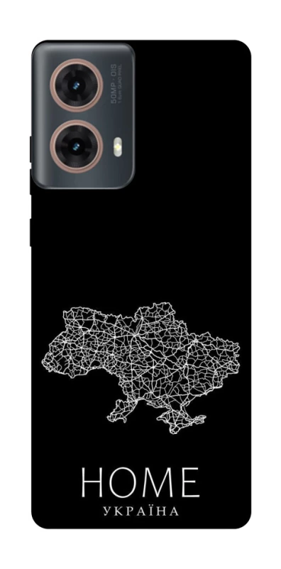 Чохол на Motorola Moto G85 Ukraine black map фото 1 з 1