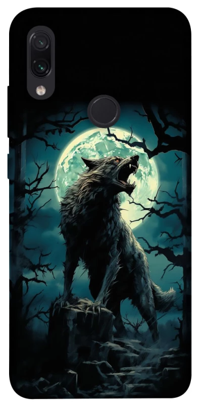 Чохол на Xiaomi Redmi Note 7 / Note 7 Pro / Note 7s Вовк під місяцем фото 1 з 1
