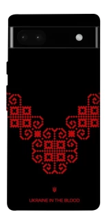 Чохол на Google Pixel 6a Чорно-червона вишиванка фото 1 з 1
