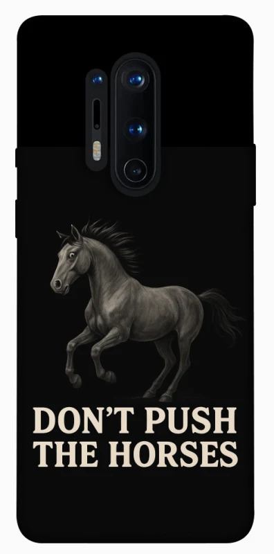 Чехол на OnePlus 8 Pro Don't push the horses фото 1 из 1