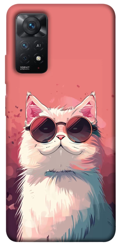 Чохол на Xiaomi Redmi Note 11 Pro 4G/5G Сat with glasses фото 1 з 1