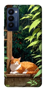 Чехол на TECNO Camon 18 Pro red cat фото 1 из 1