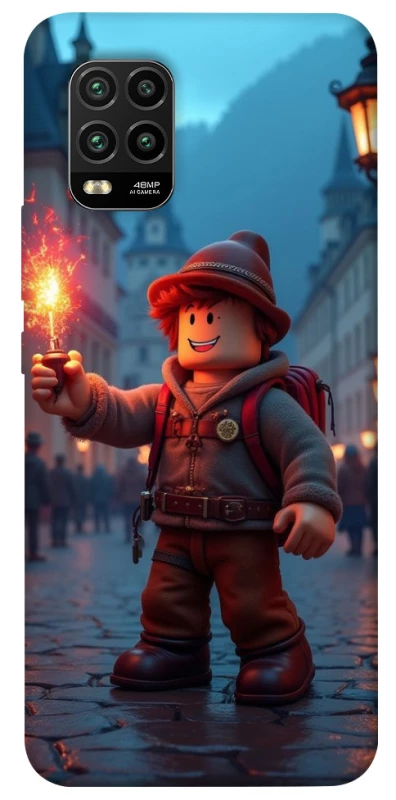 Чохол на Xiaomi Mi 10 Lite Roblox Fire Logo Blue Flames фото 1 з 1