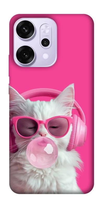 Чохол на Oppo Reno 14 Pro Pink kitty фото 1 Чохол на Oppo Reno 14 Pro Pink kitty фото 1 з 1