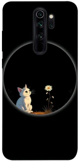 Чохол на Xiaomi Redmi Note 8 Pro Cat and flower фото 1 з 1