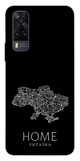 Чохол на Vivo Y31 Ukraine black map фото 1 з 1