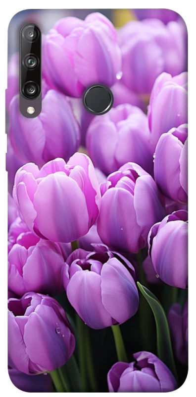 Чехол на Huawei P40 Lite E Фиолетовые тюльпаны фото 1 из 1