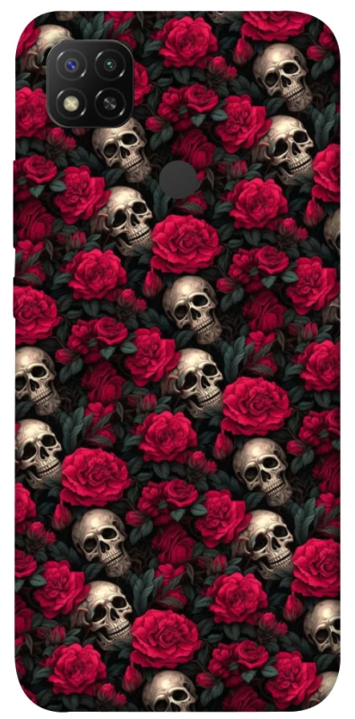 Чехол на Xiaomi Redmi 9C Черепа и розы фото 1 из 1