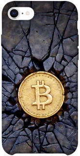 Чехол на Apple iPhone SE (2020) Bitcoin cracks фото 1 из 1