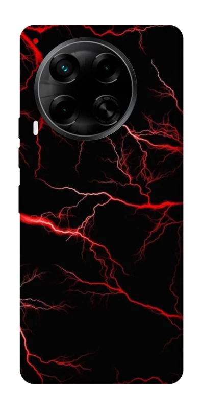 Чехол на TECNO Camon 30 (CL6) Красная молния фото 1 из 1