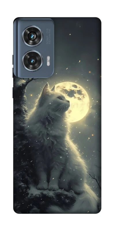 Чохол на Motorola Edge 50 Кіт під місяцем фото 1 з 1