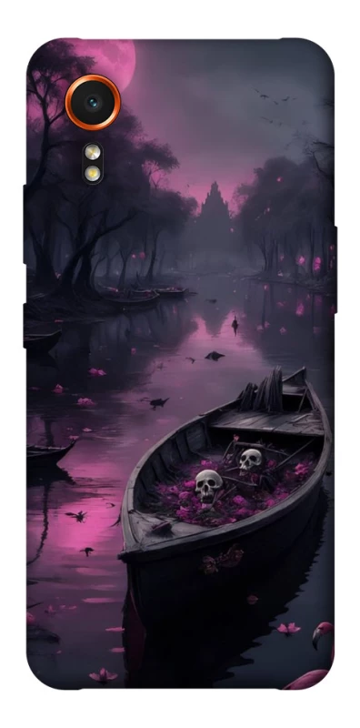 Чохол на Samsung Galaxy Xcover7 Boat and flamingo фото 1 з 1