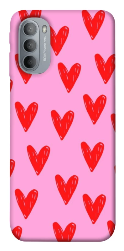 Чохол на Motorola Moto G31 Red hearts 2 фото 1 з 1