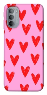 Чехол на Motorola Moto G31 Red hearts 2 фото 1 из 1