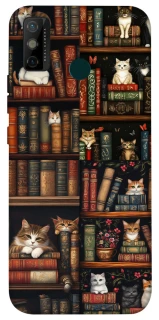 Чехол на TECNO Spark 6 Go Cats & Books фото 1 из 1