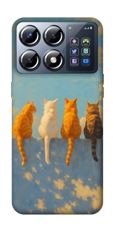 Чехол на Xiaomi POCO X8 Pro cats on wall фото 1 Чехол на Xiaomi POCO X8 Pro cats on wall фото 1 из 1