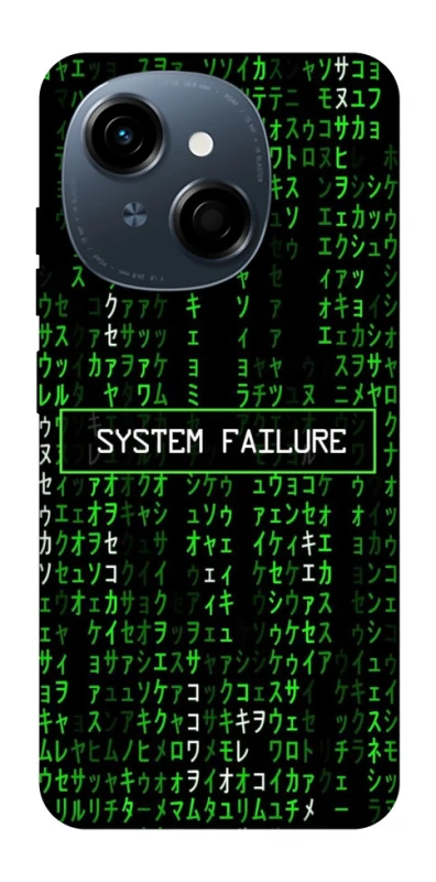 Чехол на TECNO Spark Go 1 Matrix system failure фото 1 Чехол на TECNO Spark Go 1 Matrix system failure фото 1 из 1