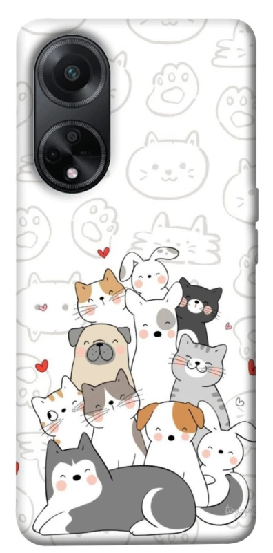 Чохол на Oppo A58 4G Funny Pets фото 1 з 1