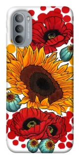 Чохол на Motorola Moto G31 Соняшники та маки фото 1 з 1
