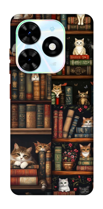 Чехол на TECNO Spark Go 2024 Cats & Books фото 1 из 1