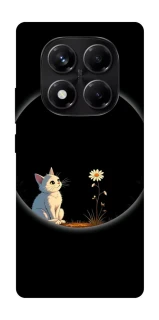 Чехол на Xiaomi Redmi Note 14 Pro 5G Cat and flower фото 1 из 1