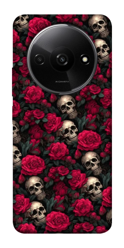 Чехол на Xiaomi Redmi A3 Черепа и розы фото 1 из 1