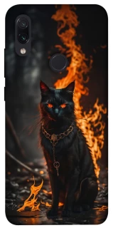 Чехол на Xiaomi Redmi Note 7 / Note 7 Pro / Note 7s Огненный кот фото 1 из 1
